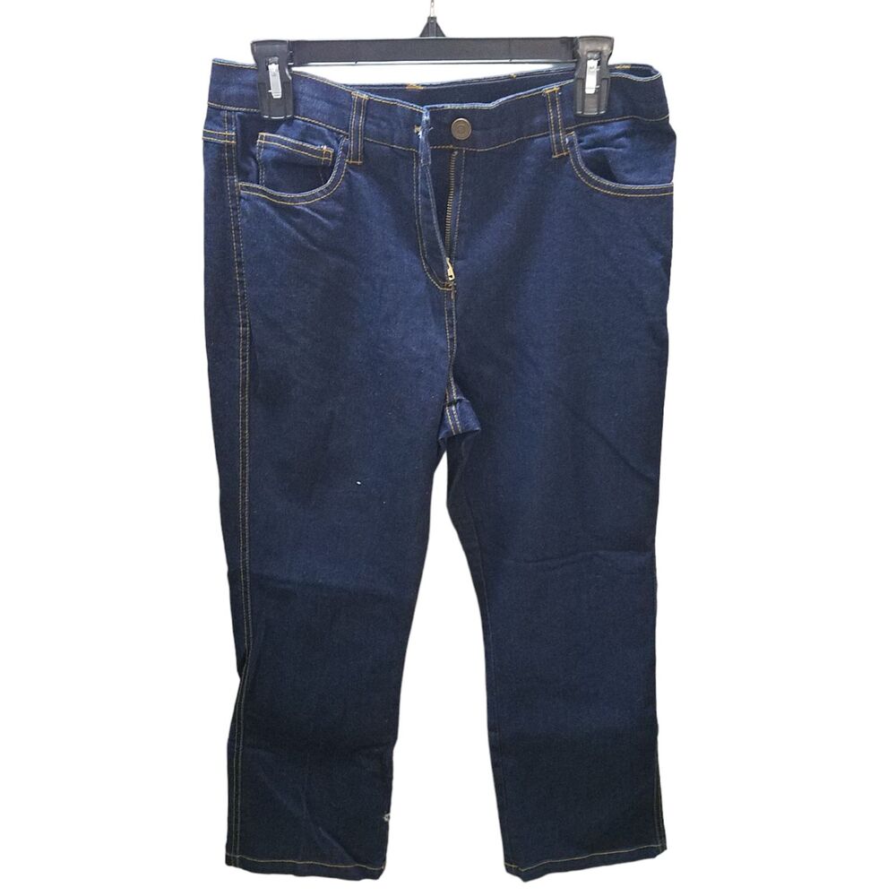 Signature Collection Womens Size 8 Blue Solid Straight Leg Jeans